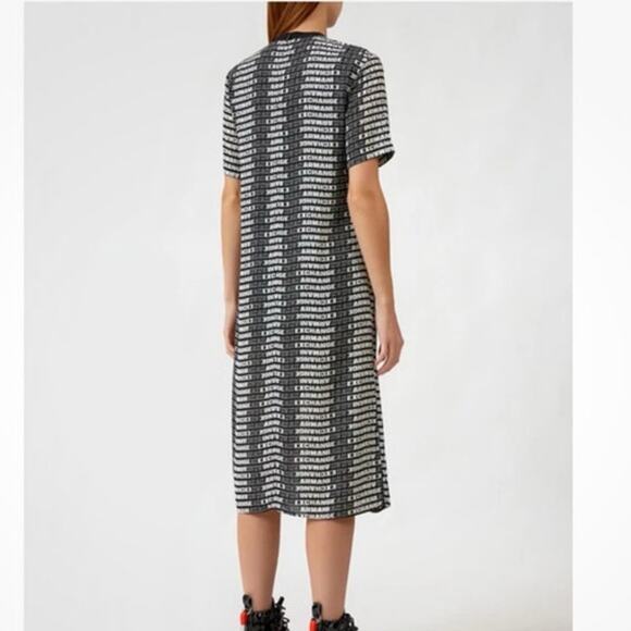 Armani Exchange Midi Dress A|X Women's Logo T Shirt Dress Size 2 EUC Long Black - Picture 4 of 16